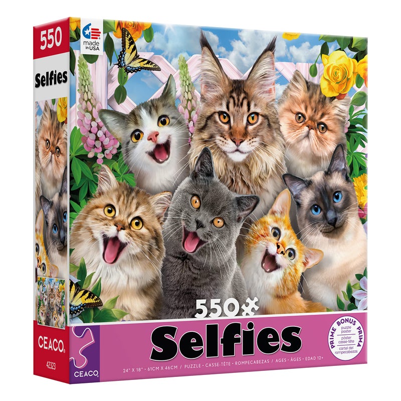 Ceaco - Selfies - Feline Friends - 550 Piece Jigsaw Puzzle - Image 3